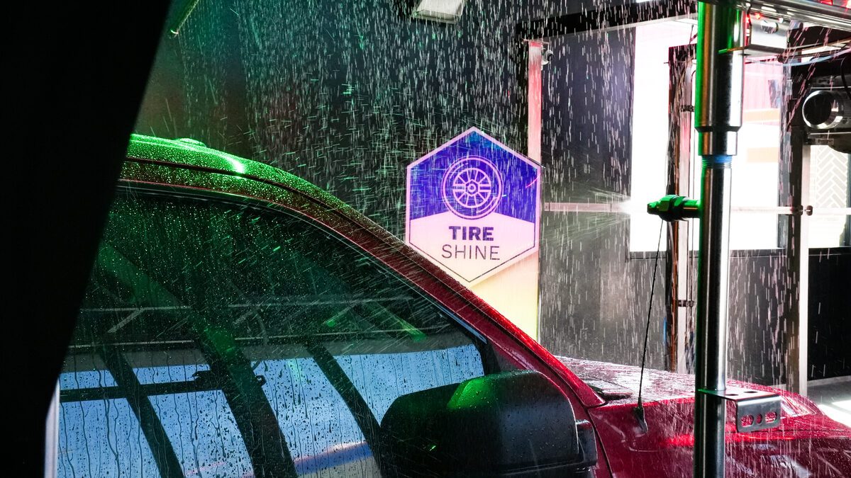 Tire shine treatment at Spark